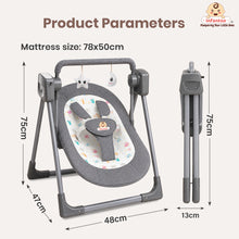 Automatic Swing Rocker with Bluetooth, Remote Control, 5 Speeds, Music, Timer, Mosquito Net & Toy Bar (0-2 Years), Holds weight upto 15kg