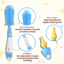 Infantso 3-in-1 Silicone Bottle Cleaning Brush: Deep Clean Baby Bottle, Nipples, and Straws