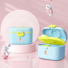 Infantso Feed Ease 2in1 Baby Milk Powder & Food Container (SMALL) – Bear Design | BPA-Free, Leak-Proof, Travel-Friendly with Spoon & Fork, Baby Essential Food Storage Box, Baby Milk Powder Box, Cute Bear Snack Box