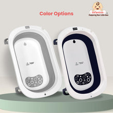 Infantso Premium Bath Tub for Baby 0-5 Years Anti-Slip Kids Bathing Tub, BPA Free Foldable Bathtub for Kids 0-3 Years, Space Saving Design, Newborn Baby Folding Bathing Tub Girls & Boys, Easy to Store