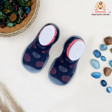 Polka Dot Anti-Skid Cotton Socks Shoes with Rubber Sole for Walking Babies & Toddlers (6-24 Months)