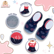 Polka Dot Anti-Skid Cotton Socks Shoes with Rubber Sole for Walking Babies & Toddlers (6-24 Months)