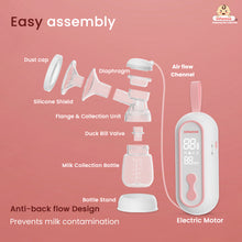 Infantso Allure Electric Breast Pump – Hospital Grade, Ultra Quiet, Anti-Leak Design, 4 Modes & 15 Suction Levels, Multiple Flange Sizes, 1800mAh Battery