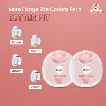 Infantso Vellure Hands-Free Wearable Double Breast Pump – Hospital Grade Suction, Leak-Proof Design, 4 Modes, 15 Intensity Levels, Multiple Flange Sizes, Ultra Quiet & Lightweight