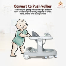 Infantso Vibe & Drive Multifunction 2-in-1 Baby Walker, Bouncer & Car Dashboard Activity Center with Music Tray, Push Handle, Safety Brakes, Adjustable Height & 360° Wheels
