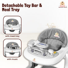 Infantso Vibe & Drive Multifunction 2-in-1 Baby Walker, Bouncer & Car Dashboard Activity Center with Music Tray, Push Handle, Safety Brakes, Adjustable Height & 360° Wheels