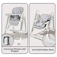 Infantso Swini 5-in-1 Baby High Chair & Swing – Adjustable, Foldable Feeding Chair with Dual Tray, Reclining Backrest & Footrest for 6 Months to 5 Years