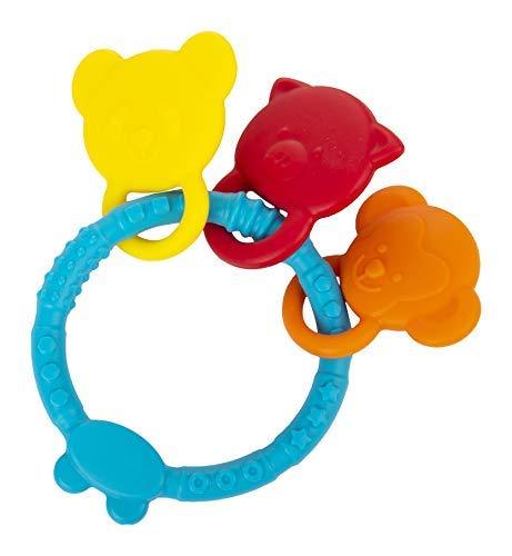 Animal Silicone Baby Teether, BPA-Free for Pain-Relief Easy Teething, Non-Toxic Food-Grade for 2+ Months Babies (Blue)