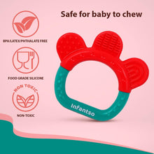 Silicone Baby Teether, BPA-Free for Pain-Relief Easy Teething, Non-Toxic Food-Grade for 2+ Months Babies Ring Green