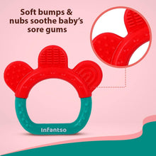 Silicone Baby Teether, BPA-Free for Pain-Relief Easy Teething, Non-Toxic Food-Grade for 2+ Months Babies Ring Green