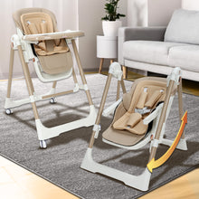 Infantso Swini 5-in-1 Baby High Chair & Swing – Adjustable, Foldable Feeding Chair with Dual Tray, Reclining Backrest & Footrest for 6 Months to 5 Years
