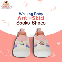 Nano Stripe Anti-Skid Socks Shoes with Rubber Sole for Walking Babies & Toddlers (06-24 Months)