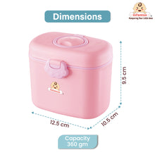 Infantso Feed Ease 2in1 Baby Milk Powder & Food Container (BIG) – Bear Design | BPA-Free, Leak-Proof, Travel-Friendly with Spoon & Fork, Baby Essential Food Storage Box, Baby Milk Powder Box, Cute Bear Snack Box