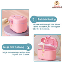 Infantso Feed Ease 2in1 Baby Milk Powder & Food Container (SMALL) – Bear Design | BPA-Free, Leak-Proof, Travel-Friendly with Spoon & Fork, Baby Essential Food Storage Box, Baby Milk Powder Box, Cute Bear Snack Box