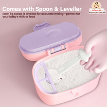 Infantso Feed Ease 2in1 Baby Milk Powder & Food Container (SMALL) – Bear Design | BPA-Free, Leak-Proof, Travel-Friendly with Spoon & Fork, Baby Essential Food Storage Box, Baby Milk Powder Box, Cute Bear Snack Box