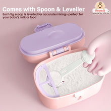 Infantso Feed Ease 2in1 Baby Milk Powder & Food Container (SMALL) – Bear Design | BPA-Free, Leak-Proof, Travel-Friendly with Spoon & Fork, Baby Essential Food Storage Box, Baby Milk Powder Box, Cute Bear Snack Box