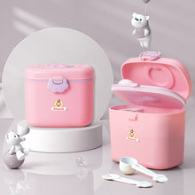 Infantso Feed Ease 2in1 Baby Milk Powder & Food Container (BIG) – Bear Design | BPA-Free, Leak-Proof, Travel-Friendly with Spoon & Fork, Baby Essential Food Storage Box, Baby Milk Powder Box, Cute Bear Snack Box