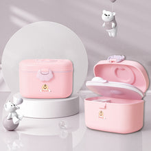 Infantso Feed Ease 2in1 Baby Milk Powder & Food Container (SMALL) – Bear Design | BPA-Free, Leak-Proof, Travel-Friendly with Spoon & Fork, Baby Essential Food Storage Box, Baby Milk Powder Box, Cute Bear Snack Box