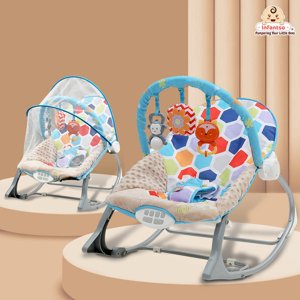 Manual Rocker For Newborns to Toddlers: Comfort, Safety, and Entertainment (0-24 Months, 18kg)