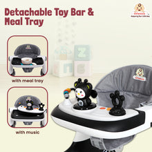 Premium Rectangular 4-in-1 Multi-functional Baby Walker: Walker, Bouncer, Feeding Tray, & Push Toy - Adjustable Speed & Height, Anti-Fall Brakes - 6-24 Months