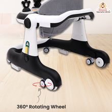 Premium Rectangular 4-in-1 Multi-functional Baby Walker: Walker, Bouncer, Feeding Tray, & Push Toy - Adjustable Speed & Height, Anti-Fall Brakes - 6-24 Months
