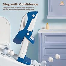 Infantso PLOOPI Step Potty Trainer Seat with Ladder for Kids (1–5 Years) | Foldable Design, 5-Level Height Adjustment, PU Cushion, Splash Guard & Safety Handles | Fits All Western Toilets