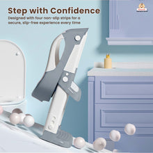 Infantso PLOOPI Step Potty Trainer Seat with Ladder for Kids (1–5 Years) | Foldable Design, 5-Level Height Adjustment, PU Cushion, Splash Guard & Safety Handles | Fits All Western Toilets