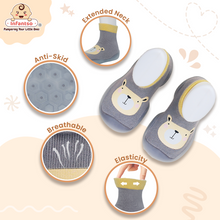 Cuddle Creatures Anti-Skid Cotton Socks Shoes with Rubber Sole for Walking Babies & Toddlers (6-24 Months)