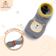Cuddle Creatures Anti-Skid Cotton Socks Shoes with Rubber Sole for Walking Babies & Toddlers (6-24 Months)
