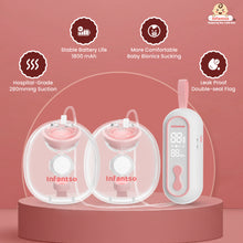 Infantso Vellure Hands-Free Wearable Double Breast Pump – Hospital Grade Suction, Leak-Proof Design, 4 Modes, 15 Intensity Levels, Multiple Flange Sizes, Ultra Quiet & Lightweight