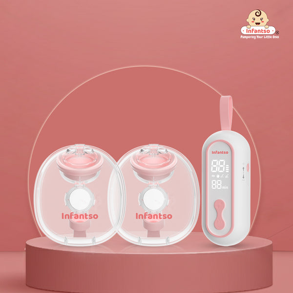 Infantso Vellure Hands-Free Wearable Double Breast Pump – Hospital Grade Suction, Leak-Proof Design, 4 Modes, 15 Intensity Levels, Multiple Flange Sizes, Ultra Quiet & Lightweight