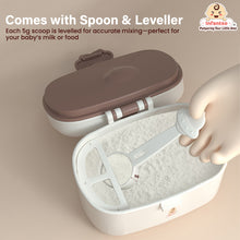Infantso Feed Ease 2in1 Baby Milk Powder & Food Container (SMALL) – Bear Design | BPA-Free, Leak-Proof, Travel-Friendly with Spoon & Fork, Baby Essential Food Storage Box, Baby Milk Powder Box, Cute Bear Snack Box