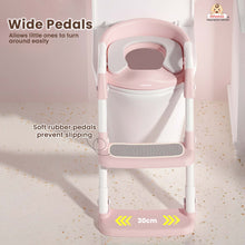 Infantso PLOOPI Step Potty Trainer Seat with Ladder for Kids (1–5 Years) | Foldable Design, 5-Level Height Adjustment, PU Cushion, Splash Guard & Safety Handles | Fits All Western Toilets