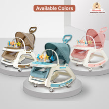 Infantso 5-in-1 Prime Baby Rocker & Walker – Multi-Functional Infant Seat with Mosquito Net, Toy Bar & Feeding Tray