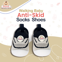 Knit Kicks Anti-Skid Cotton Socks Shoes with Rubber Sole for Walking Babies & Toddlers (6-24 Months)
