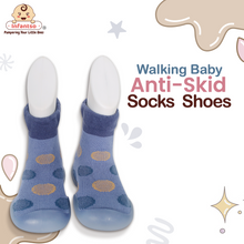 Polka Dot Anti-Skid Cotton Socks Shoes with Rubber Sole for Walking Babies & Toddlers (6-24 Months)