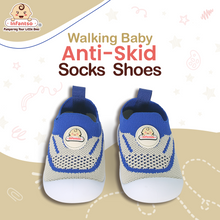 Knit Kicks Anti-Skid Cotton Socks Shoes with Rubber Sole for Walking Babies & Toddlers (6-24 Months)