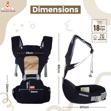 Hip seat carrier dimensions