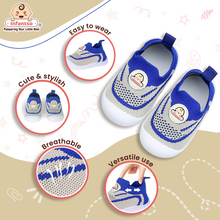 Knit Kicks Anti-Skid Cotton Socks Shoes with Rubber Sole for Walking Babies & Toddlers (6-24 Months)