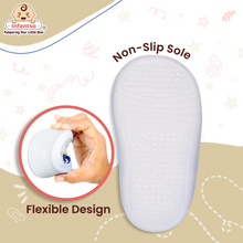 Knit Kicks Anti-Skid Cotton Socks Shoes with Rubber Sole for Walking Babies & Toddlers (6-24 Months)