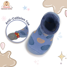 Polka Dot Anti-Skid Cotton Socks Shoes with Rubber Sole for Walking Babies & Toddlers (6-24 Months)