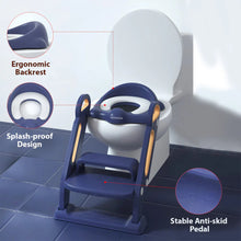 Potty Toilet Training Seat with Ladder with Step Stool for Baby Kids & Splash Guard Age: 18 months to 60 months