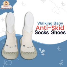 Teddy Toes Anti-Skid Cotton Socks Shoes with Rubber Sole for Walking Babies & Toddlers (6-24 Months)