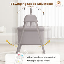 Smart Electric Baby Cradle Swing with Bluetooth Music, Remote & 5-Speed Timer – Safe Sleep Bassinet for Newborns to 12 Months