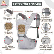 Adjustable Hip Seat Baby Carrier with 4 Carry Positions for 03 to 24 Months