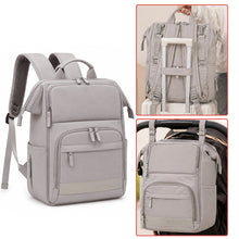 Infantso Diaper Bag Backpack, Large Capacity Baby Bag with Insulated Bottle Holders, Water-Resistant Maternity Bag, Multi-Compartments, Stroller Compatible Travel Bag for Moms & Dads