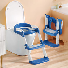Infantso PLOOPI Step Potty Trainer Seat with Ladder for Kids (1–5 Years) | Foldable Design, 5-Level Height Adjustment, PU Cushion, Splash Guard & Safety Handles | Fits All Western Toilets