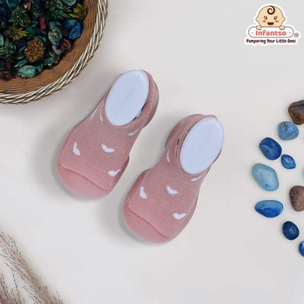 Forest Feet Anti-Skid Cotton Socks Shoes with Rubber Sole for Walking Babies & Toddlers (06-24 Months)