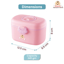 Infantso Feed Ease 2in1 Baby Milk Powder & Food Container (SMALL) – Bear Design | BPA-Free, Leak-Proof, Travel-Friendly with Spoon & Fork, Baby Essential Food Storage Box, Baby Milk Powder Box, Cute Bear Snack Box