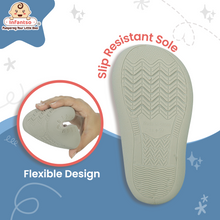Teddy Toes Anti-Skid Cotton Socks Shoes with Rubber Sole for Walking Babies & Toddlers (6-24 Months)